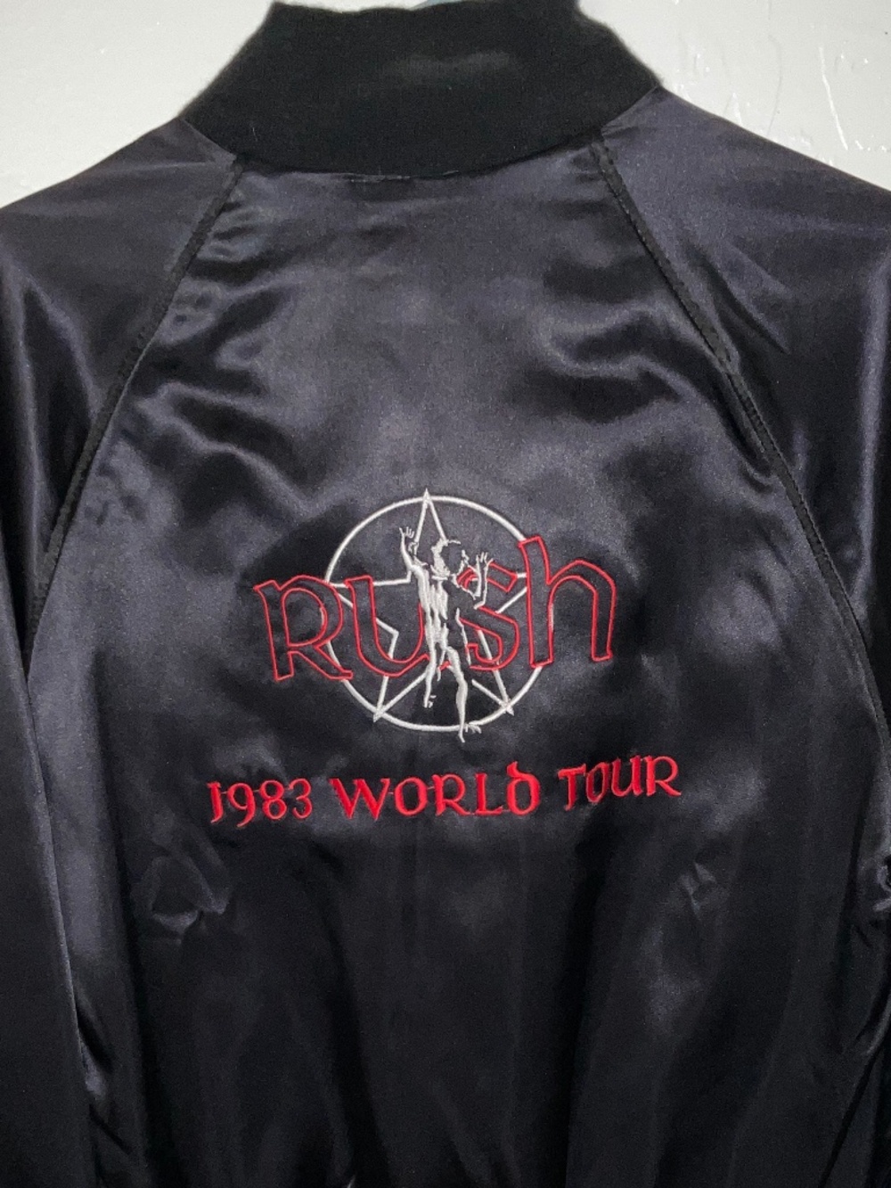 1983 RUSH WORLD TOUR  Satin Bomber Jacket - Starman 2112